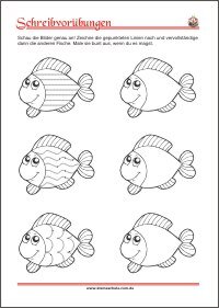 Schwung- und Schreibvorübungen Übungen Arbeitsblätter zum Ausdrucken