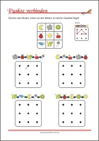Punkte verbinden – Arbeitsblätter zur Förderung der Auge-Hand-Koordination zum Ausdrucken