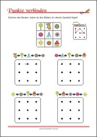 Punkte verbinden – Arbeitsblätter zur Förderung der Auge-Hand-Koordination zum Ausdrucken