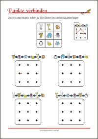 Punkte verbinden – Arbeitsblätter zur Förderung der Auge-Hand-Koordination zum Ausdrucken