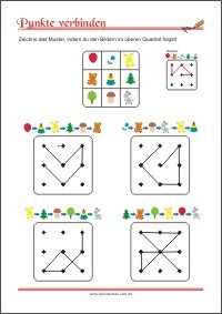 Punkte verbinden – Arbeitsblätter zur Förderung der Auge-Hand-Koordination zum Ausdrucken