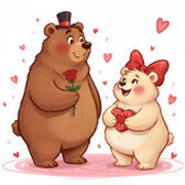 Bärenliebe Schiebepuzzle - Kostenloses Online-Puzzlespiel für Kinder