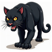 Schwarzer Panther Schiebepuzzle - Kostenloses Online-Puzzlespiel für Kinder