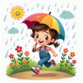 Regentag Schiebepuzzle - Kostenloses Online-Puzzlespiel für Kinder