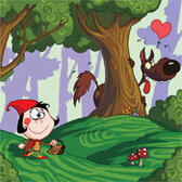 Rotkäppchen im Wald Jigsaw Puzzle - Kostenloses Online-Puzzlespiel für Kinder