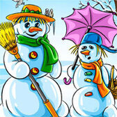 Schneemann Jigsaw Puzzle - Kostenloses Online-Puzzlespiel für Kinder