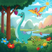 Dinosaurier Jigsaw Puzzle - Kostenloses Online-Puzzlespiel für Kinder