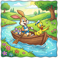 Osterhase Jigsaw Puzzle - Kostenloses Online-Puzzlespiel für Kinder