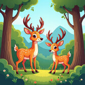 Hirsch Jigsaw Puzzle - Kostenloses Online-Puzzlespiel für Kinder