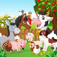 Tiere am Bauernhof Jigsaw Puzzle - Kostenloses Online-Puzzlespiel für Kinder
