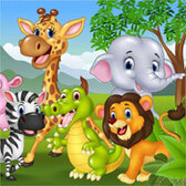 Wilde Tiere Jigsaw Puzzle - Kostenloses Online-Puzzlespiel für Kinder